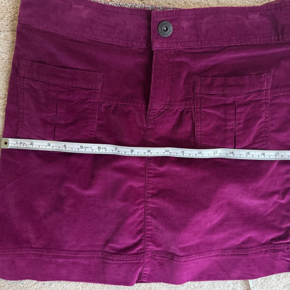 ATHLETA RASPBERRY CORDOBA CORDUROY SKIRT - Picture 11 of 15